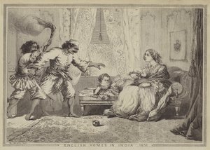 Engelska hem i Indien, 1857 av after Edward Hull