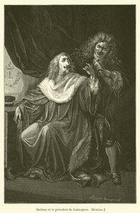 Boileau och Lamoignons president, Boileau av after Emile Antoine Bayard