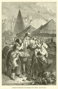 Hertigen av Beaufort och kvinnorna i La Halle, Guy Patin av after Emile Antoine Bayard