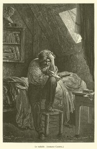 Självmord, Armand Carrel av after Emile Antoine Bayard