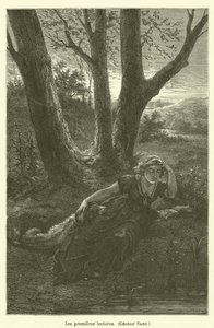 De första läsningarna, George Sand av after Emile Antoine Bayard