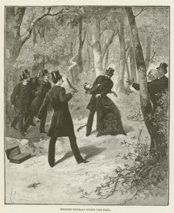 Madame Derblay stoppar duellen av after Emile Antoine Bayard