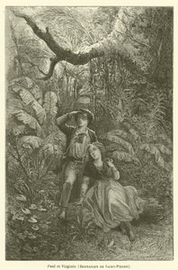 Paul och Virginia, Bernardin av Saint-Pierre av after Emile Antoine Bayard
