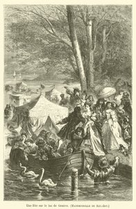 En fest vid Genèvesjön, Mademoiselle de Scudery av after Emile Antoine Bayard