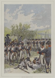 Bonaparte passerade bland sin armé