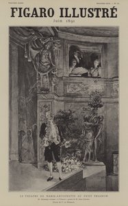 Franske skådespelaren Louis Arsene Delaunay reciterar Jules Clareties-dikten A Trianon på Theatre de Marie Antoinette på Petit Trianon, Versailles