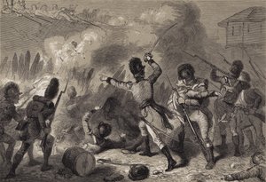 Britterna slog tillbaka vid Fort Stephenson av after Felix Octavius Carr Darley
