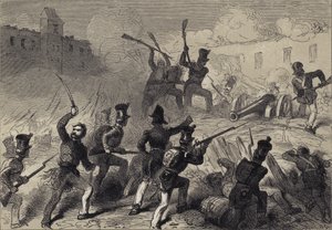 Intagandet av Monterey av after Felix Octavius Carr Darley
