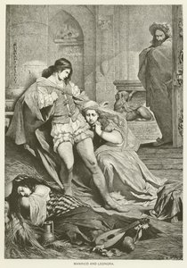 Manrico och Leonora av after Ferdinand Keller