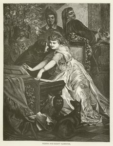 Rosina och greve Almaviva av after Ferdinand Keller