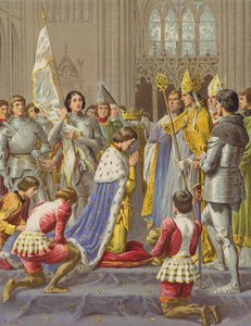Karl VII:s kröning (chromolitho)