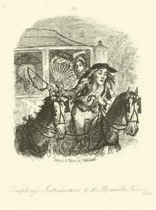Illustration för Humphry Clinker av Tobias Smollett av after George Cruikshank