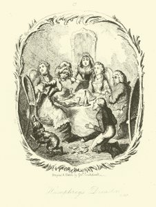 Illustration för Humphry Clinker av Tobias Smollett av after George Cruikshank