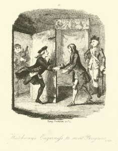 Illustration för Peregrine Pickle av Tobias Smollett av after George Cruikshank