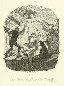 Illustration för Peregrine Pickle av Tobias Smollett av after George Cruikshank