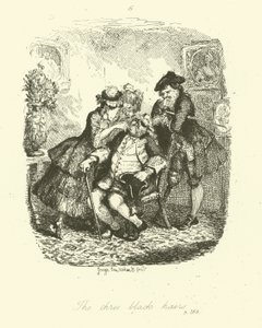 Illustration för Peregrine Pickle av Tobias Smollett av after George Cruikshank