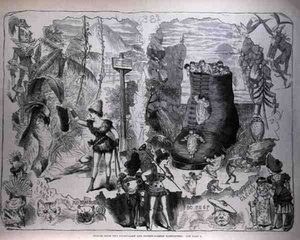 Scener från Drury Lane och Covent Garden Pantomimes, från The Illustrated London News, 7 januari 1882 av after George Cruikshank