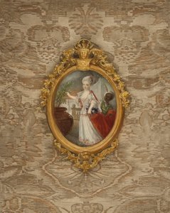 Porträtt av prinsessan Wilhelmine av Preussen vid 6 års ålder