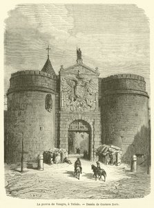 Bisagra-porten, i Toledo av Gustave after Dore