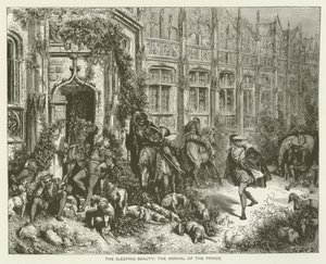 Törnrosan, prinsens ankomst av Gustave after Dore