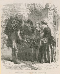 Mistelförsäljaren (gravyr) av after Hablot Knight Browne