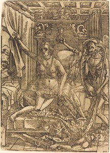 Döden och kurtisanen av after Hans Sebald Beham