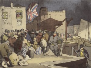 En sydlig hamn av after Henri Bonaventure Monnier
