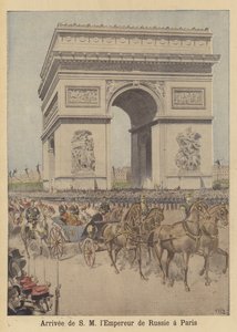 Ankomst av tsar Nicholas II av Ryssland i Paris