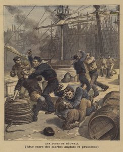 Vid Millwall Docks av after Henri Meyer