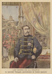 Gäster i Frankrike: marskalk Yamagata, generalissimo från den japanska armén av after Henri Meyer
