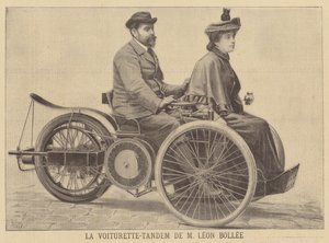 Leon Bollee tandemvagn av after Henri Meyer