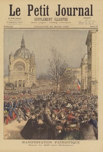 Patriotisk demonstration av after Henri Meyer