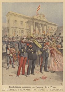 Populära demonstrationer av vänskap mot Frankrike i Spanien av after Henri Meyer