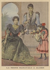 Drottning Ranavalona III av Madagaskar i exil i Alger