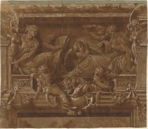 Profeten och Sybil av after Jacopo Zanguidi Italian 16th Century called Bertoia