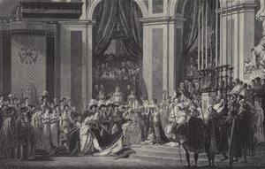 Kröningen av Napoleon till Frankrikes kejsare i Notre Dame de Paris, 1804 av after Jacques Louis David