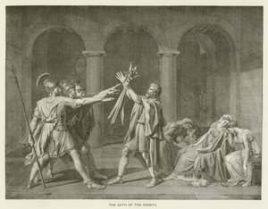 Horatiernas ed av after Jacques Louis David