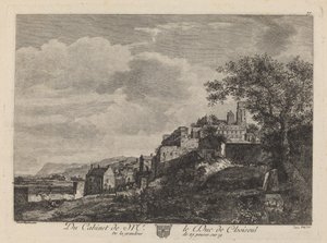 Utsikt över en Hilltown av after Jan van der Heyden Jeanne Deny