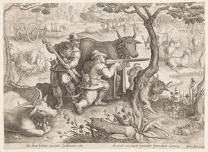 Rådjursjakt av after Jan van der Straet, called Stradanus