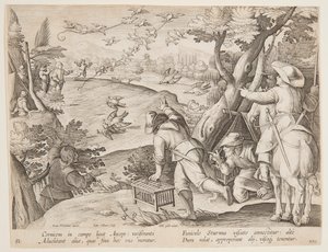 Fowling av after Jan van der Straet, called Stradanus