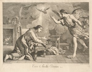 Bebådelsen av after Jean François de Troy Jean Baptiste Hutin