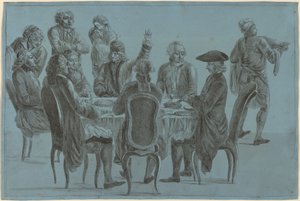 Filosofernas måltid av after Jean Huber