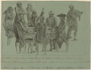 Filosofernas måltid av after Jean Huber