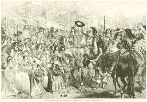 The Restoration of Charles II  av after John Gilbert