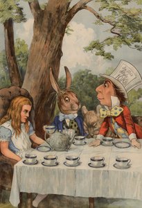Affisch föreställande The Mad Hatters Tea Party från Alice i Underlandet