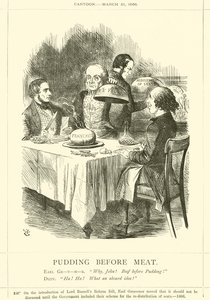 Pudding före kött av after John Tenniel
