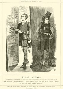 Rivalerande skådespelare av after John Tenniel