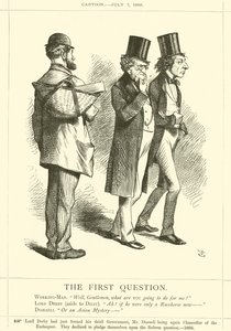 Första frågan av after John Tenniel