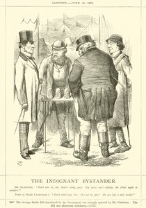 Den indignerade åskådaren av after John Tenniel