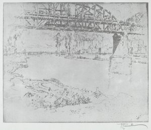The City Bridge, St. Louis [nederst] av after Joseph Pennell